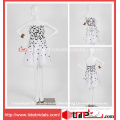 2014 Sexy Short Mini White Black Custom Made Organza Cocktail Dress (TC08081)